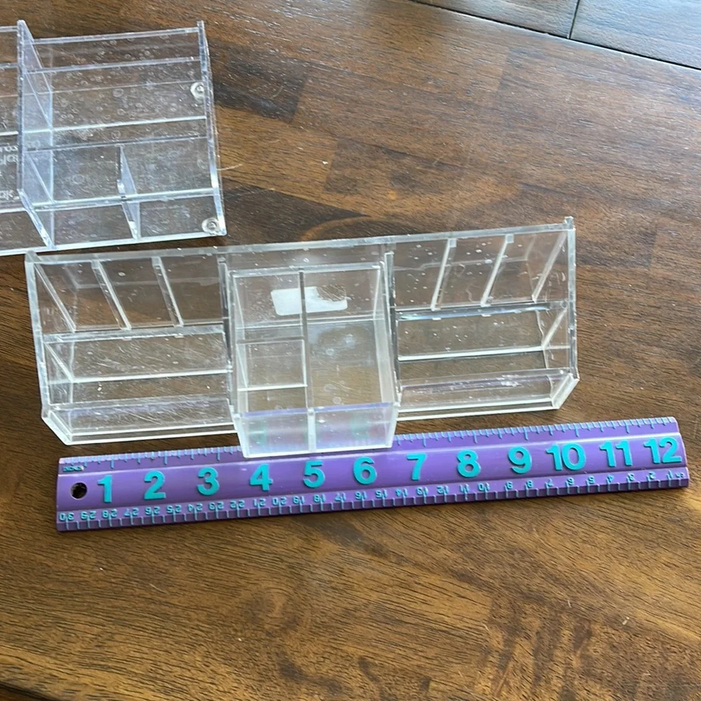 Clear plexiglass organizers